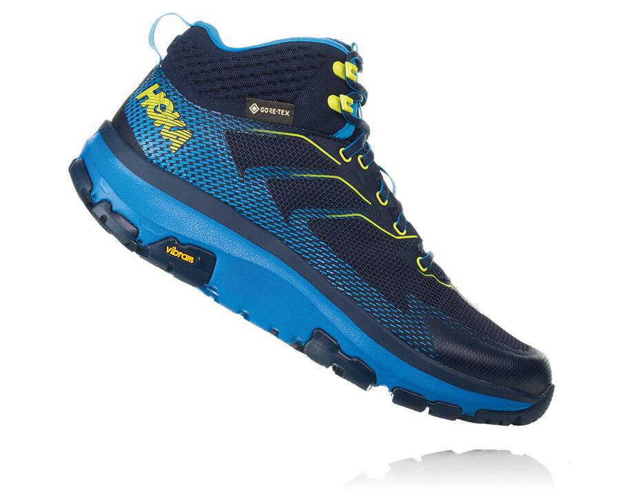 Hoka One One Turisticke Topanky Panske Námornícka Modrá - Toa GORE-TEX - 27396-SZWP